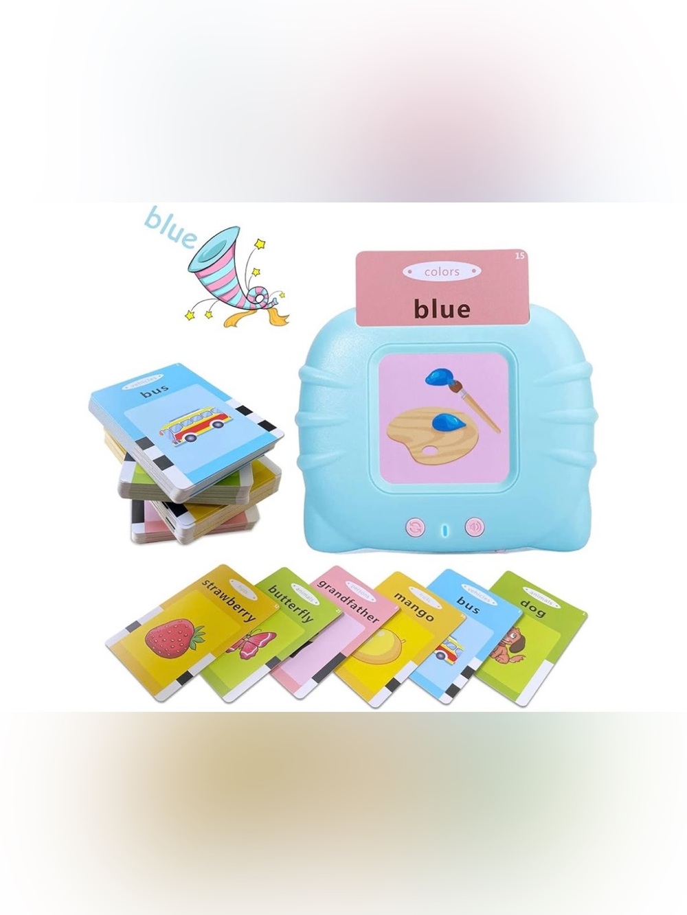 Amazon Kids Learning Flash Card Player Toy - Blue